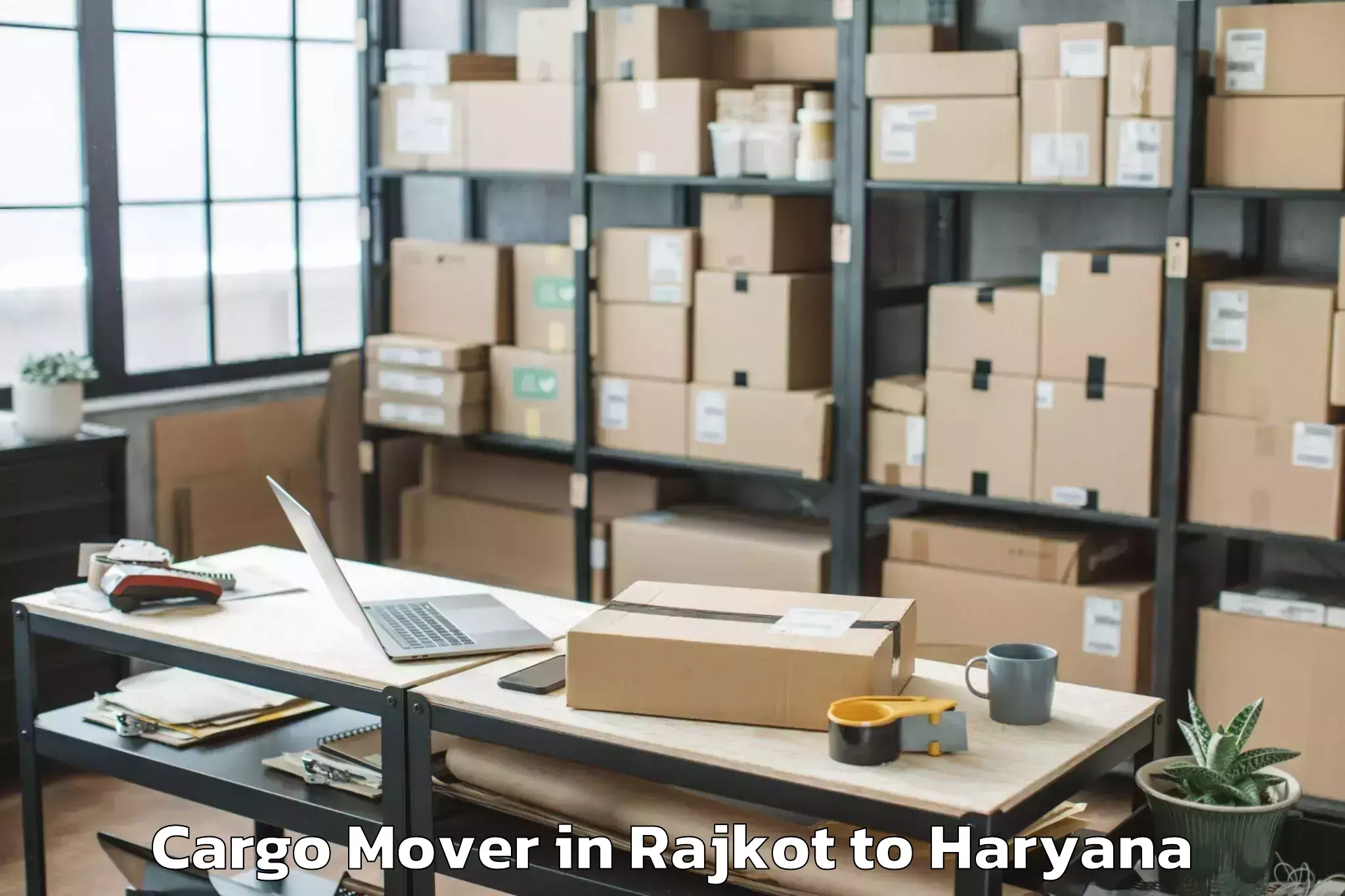 Reliable Rajkot to Abhilashi University Faridabad Cargo Mover